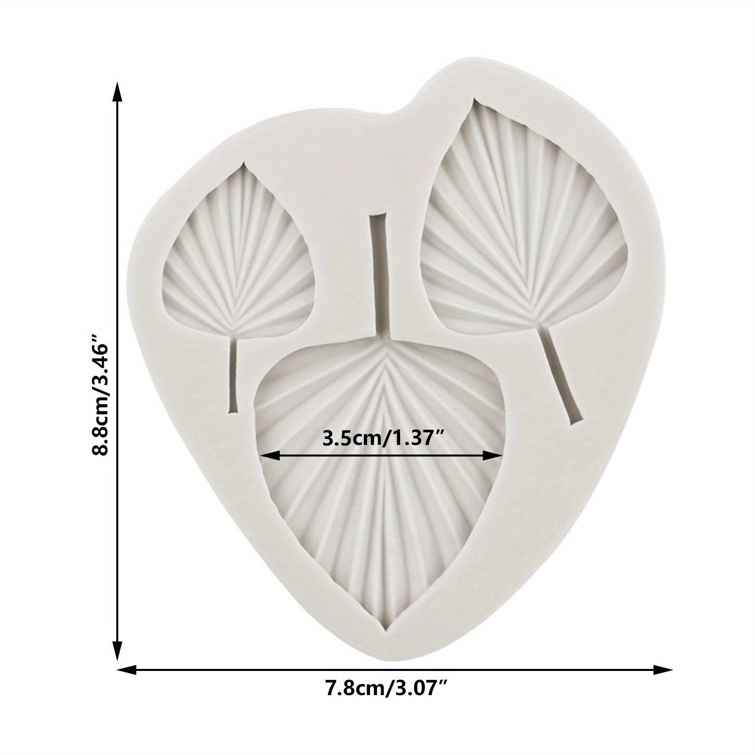 Silicone Mold for Palm Leaves Cake Decorating Cupcakes Candy Polymer Clay Chocolate