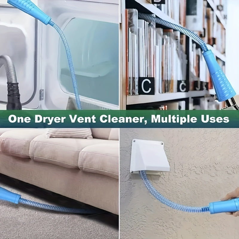 Set of 3 Dryer Vent Cleaning Tools with Vacuum Attachment and Accessories