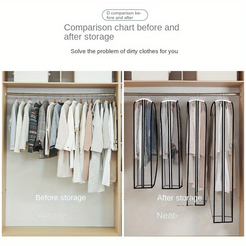 Hanging Clothes Storage Bag for Shirts Suits Dresses Coats Wardrobe Organizer