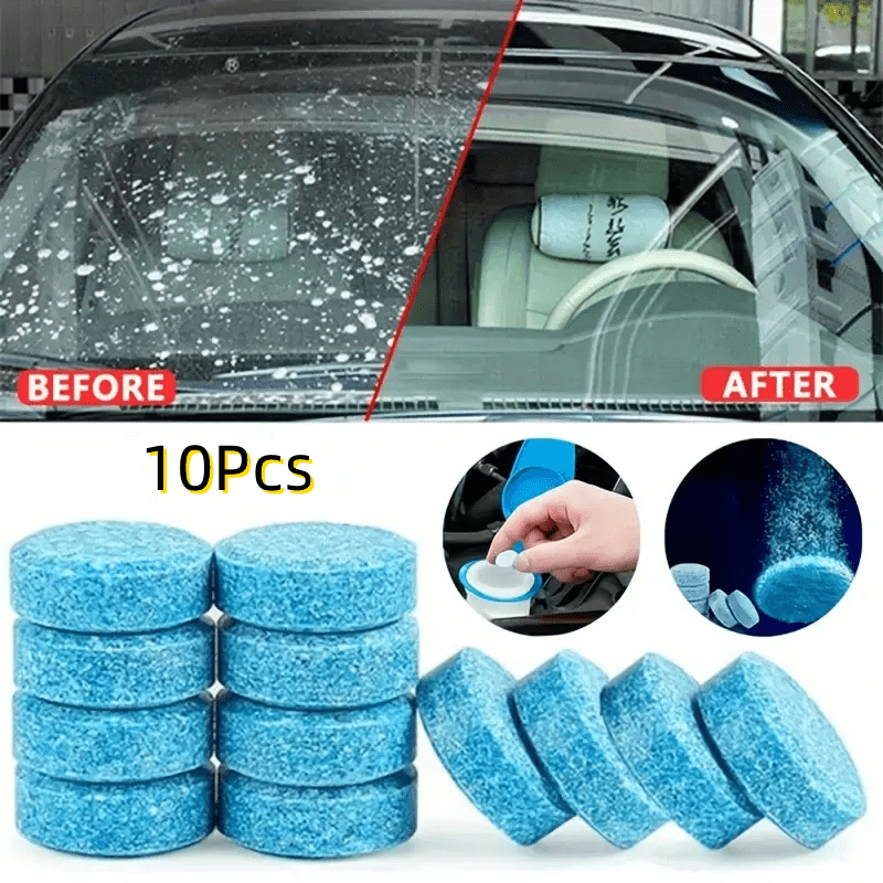 Windshield Wiper Fluid Tablets Pack of 10 30 50 100 Concentrated Solid Wiper Essence