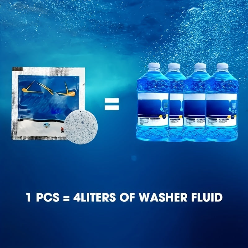 Windshield Wiper Fluid Tablets Pack of 10 30 50 100 Concentrated Solid Wiper Essence