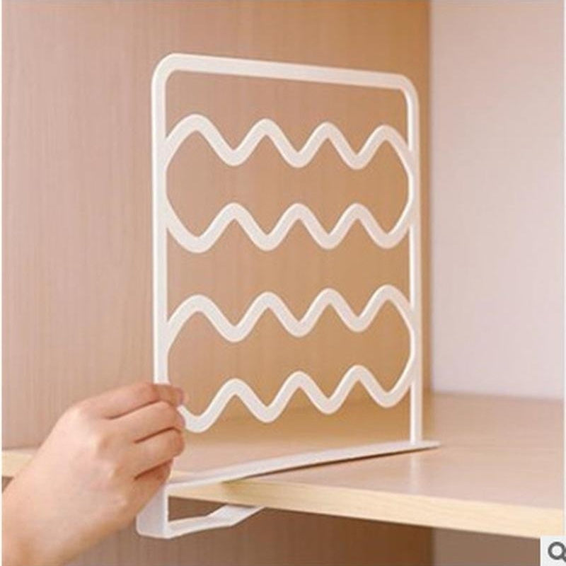 Separadores de armario de plástico con patas antideslizantes para organizar armarios, baños y oficinas