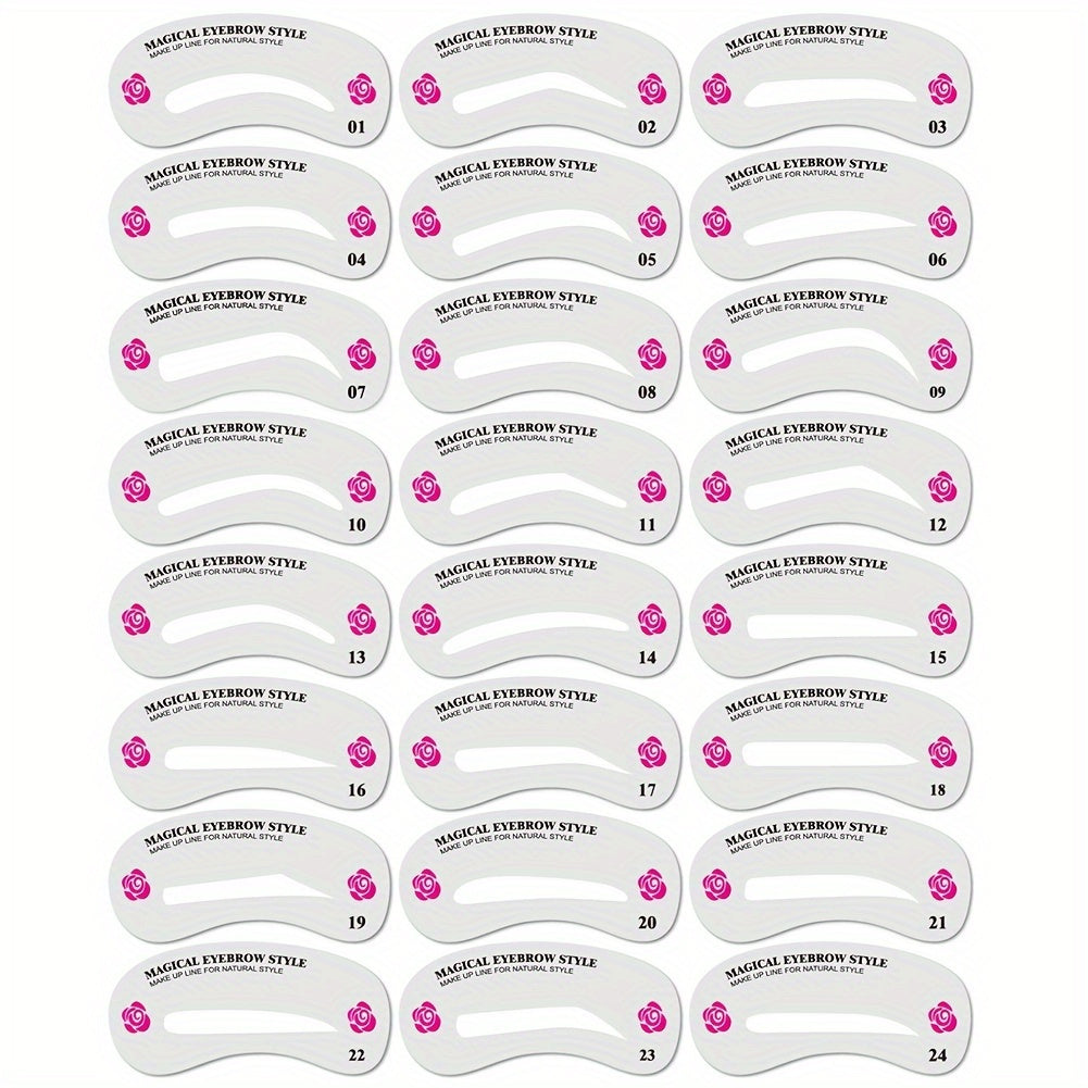 Women's Eyebrow Shaping Stencils Kit for Makeup and Beauty Modeling