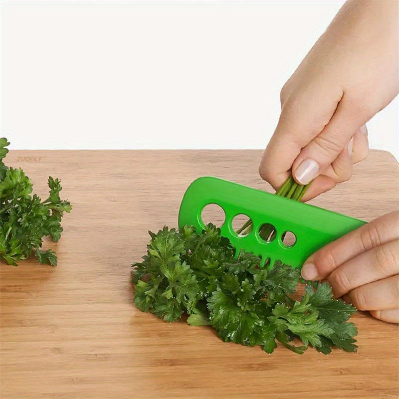 Herb Stripper Tool for Parsley Cilantro Rosemary Durable ABS Plastic Green