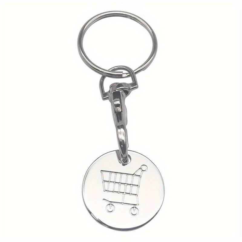 Унисекс брелок-ключница с жетоном для корзины из алюминиевого сплава, круглый металлический, удобный