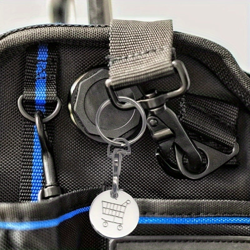 Унисекс брелок-ключница с жетоном для корзины из алюминиевого сплава, круглый металлический, удобный