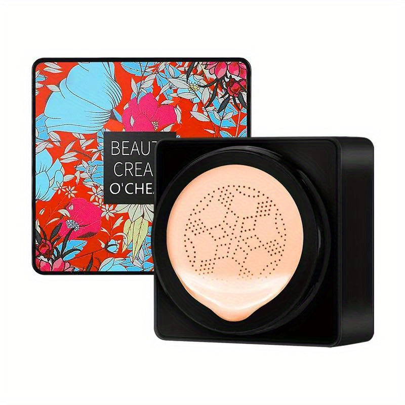 Base de crema BB para mujer con esponja de hongo, cobertura total, hidratante