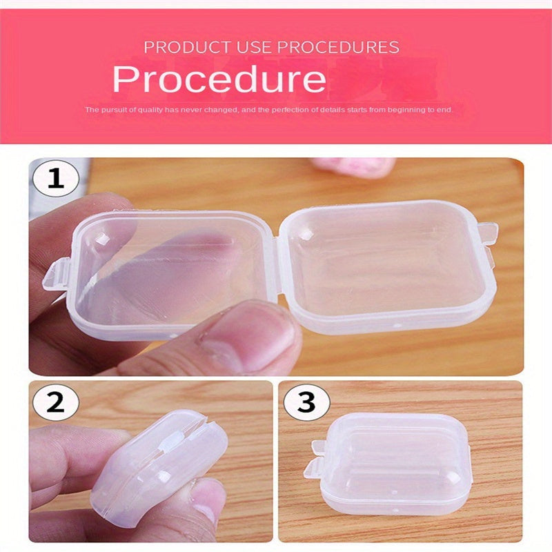 Unisex Plastic Small Jewelry Storage Box for Rings Ear Studs USB Card
