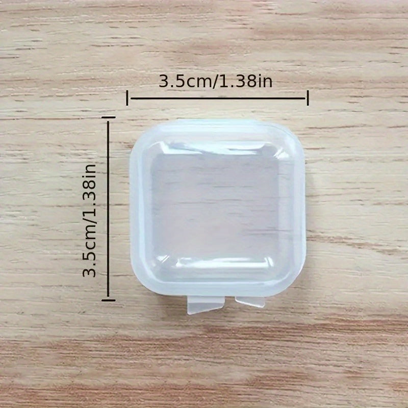 Unisex Plastic Small Jewelry Storage Box for Rings Ear Studs USB Card