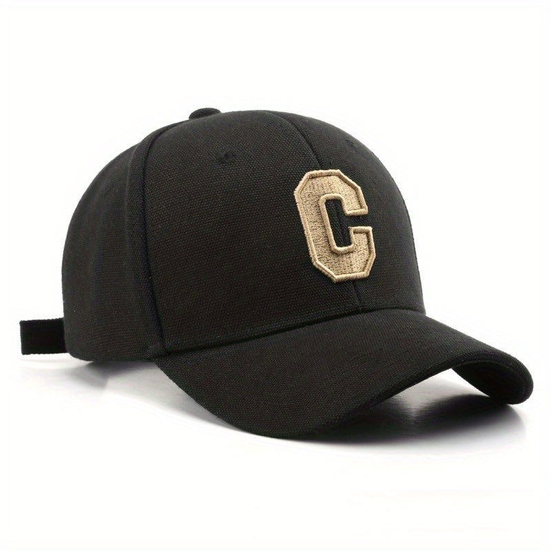 2023 yil uchun vintage paxta C harfi bilan beysbol shlyapasi, kuz va qish mavsumlari uchun uniseks denim uslubidagi quyosh shlyapasi.