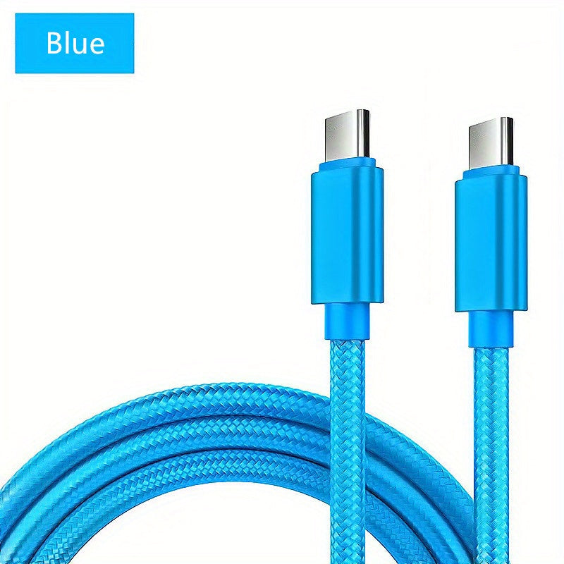 Fast Charging USB-C to Type-C Nylon Cable for Samsung MacBook iPad Xiaomi 60W