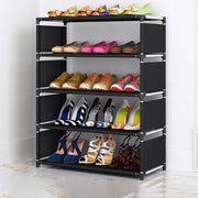 Zapatero de plástico y metal con 4/5 niveles para entrada y almacenamiento en dormitorio