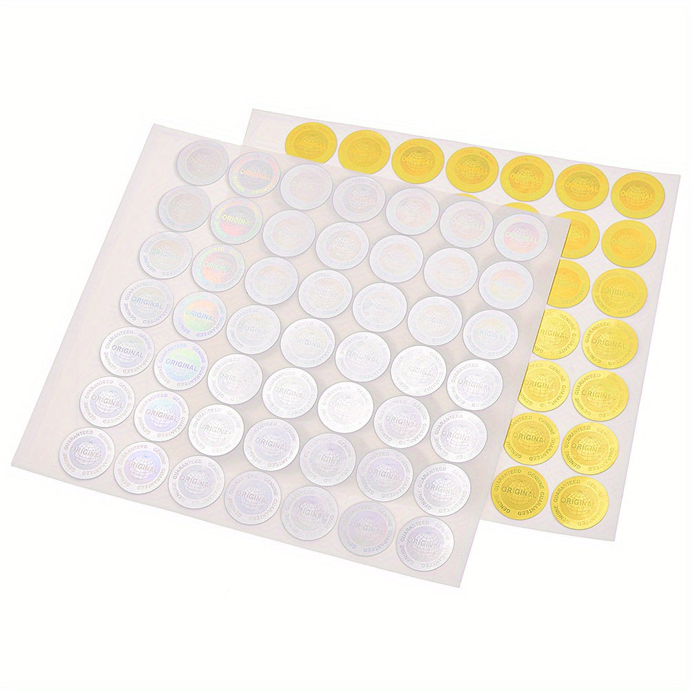 196 Pegatinas de seguridad holográficas autoadhesivas redondas Pack de 196