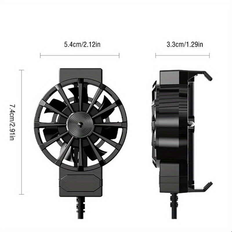 Mini USB Phone Cooling Fan Portable Air Cooler for iPhone and Xiaomi 4-6.7 Inch