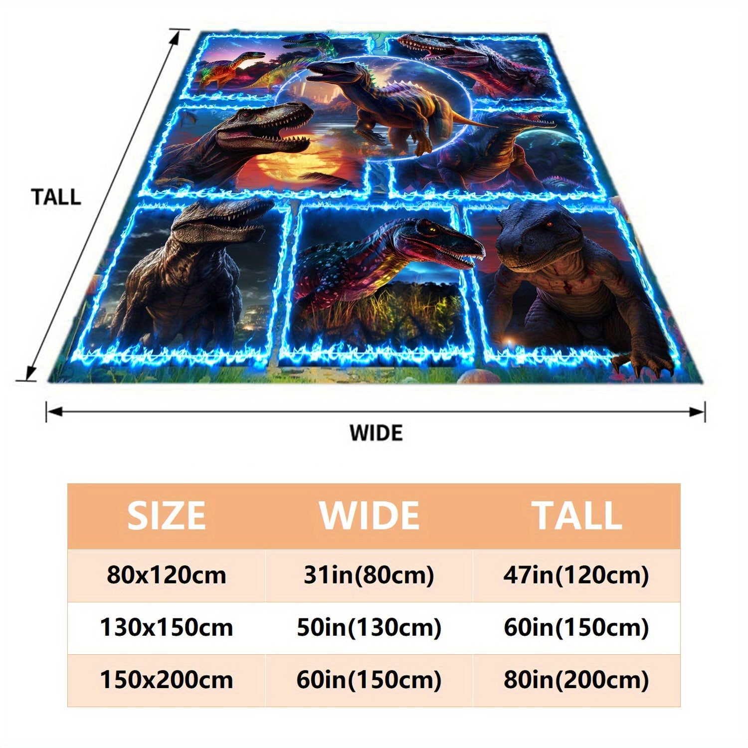 Плед из фланели с узором Blue Flame Splice для дивана, кровати, кресла, путешествий и подарка