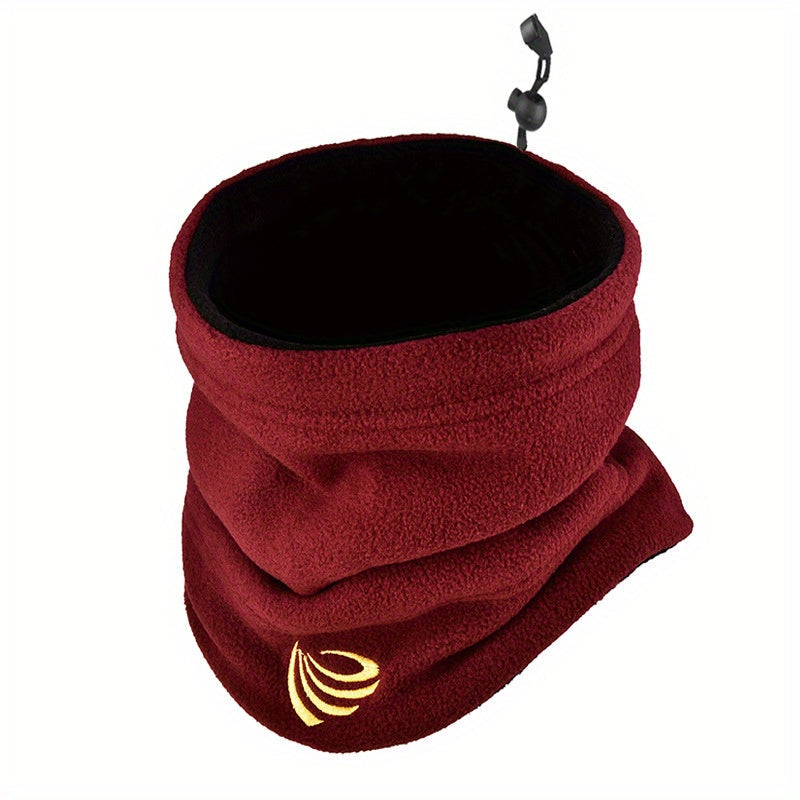 Coldproof Dual-Use Fleece Scarf and Hat Set for Cycling and Skiing