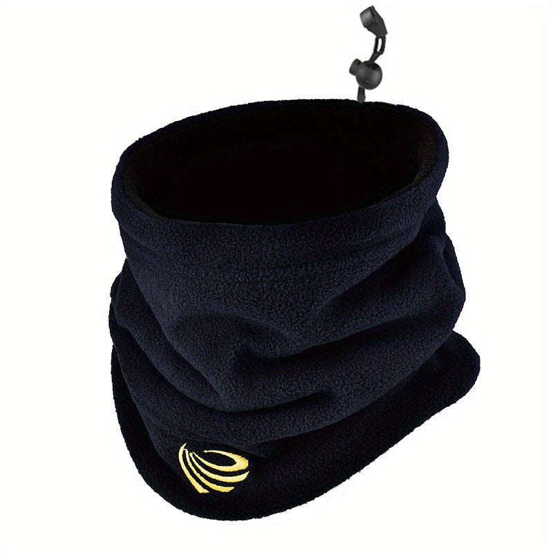 Coldproof Dual-Use Fleece Scarf and Hat Set for Cycling and Skiing