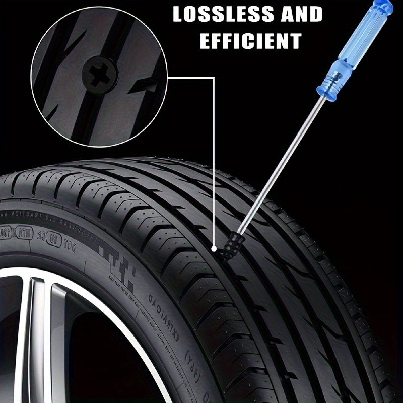 20 Pieces Vacuum Tire Repair Kit for Cars and Motorcycles, Leak-Proof Sealant