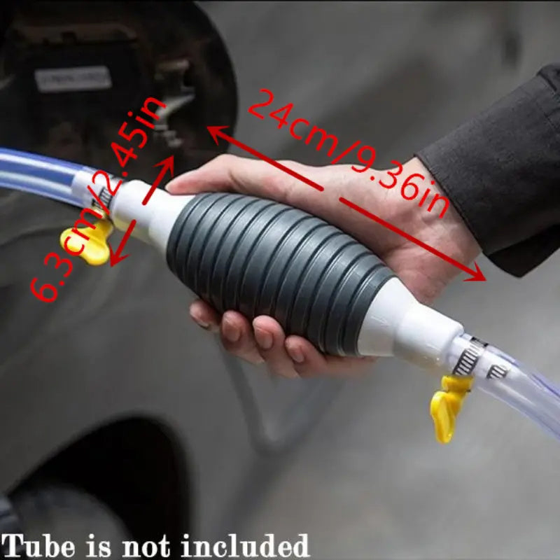 3Pcs Manual Fuel Pump Set with Dual Check Valve, Hand Primer for Gas Diesel Oil Water Transfer