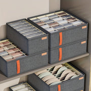 Clothes Organizer with Grids Container for Underwear Storage in Wardrobe