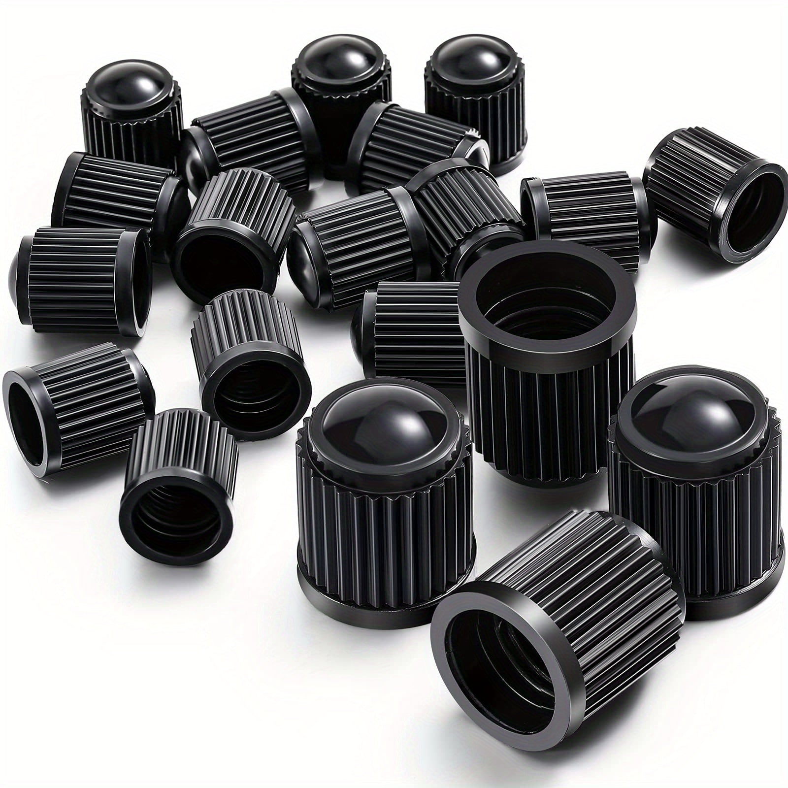 20 Pcs Black Tire Valve Stem Caps Universal Car Bike Truck Motorcycle