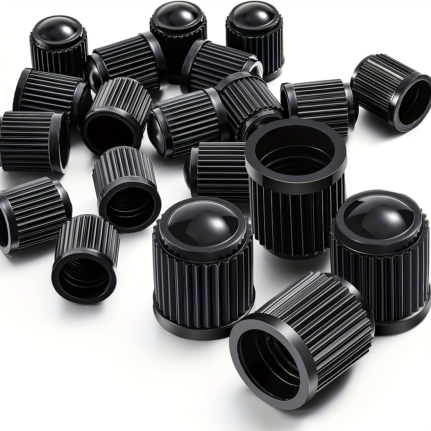 20 Pcs Black Tire Valve Stem Caps Universal Car Bike Truck Motorcycle