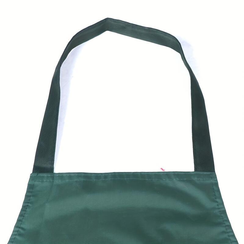 Cooking Apron With Pockets Adjustable Polyester Black or Green