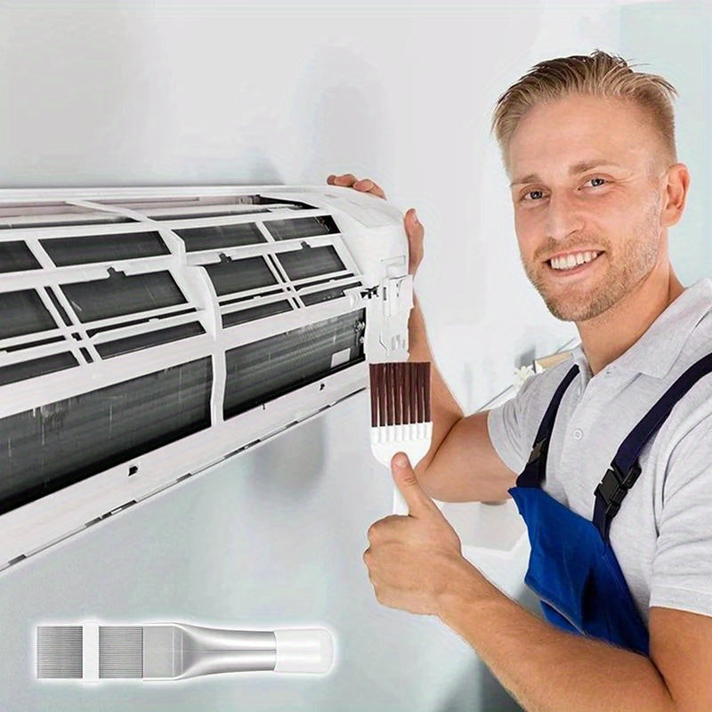 Stainless Steel Air Conditioner Fin Cleaning Brush HVAC Coil Cleaner Tool Durable No Battery