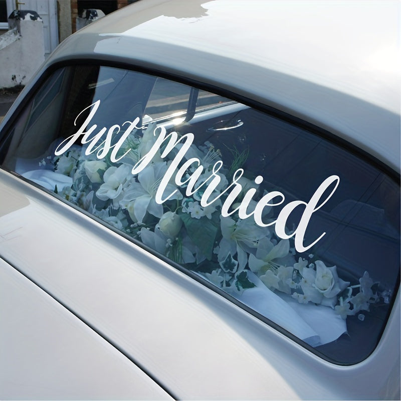 Pegatina decorativa para coche de boda para día especial, decoración de novia y boda