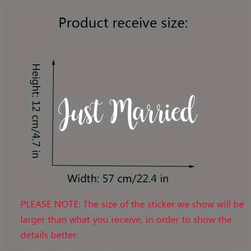 Pegatina decorativa para coche de boda para día especial, decoración de novia y boda