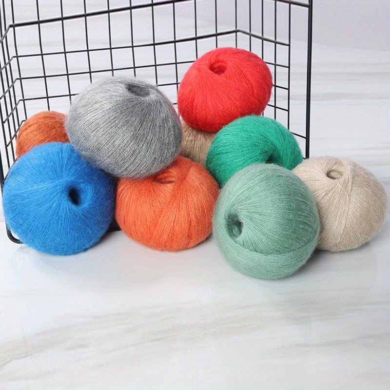 4pcs Super Soft Angola Mohair Yarn, 1.76oz Each - Perfect for DIY Shawls, Scarves, Sweaters | Luxurious Merino Wool Blend in Assorted Colors