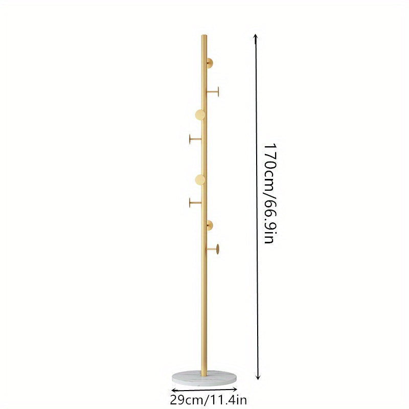 Perchero de metal colgante con estante para suelo y repisa para abrigos para dormitorio o habitación