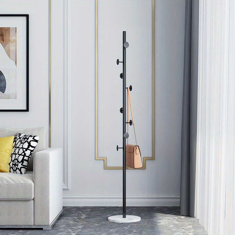 Perchero de metal colgante con estante para suelo y repisa para abrigos para dormitorio o habitación