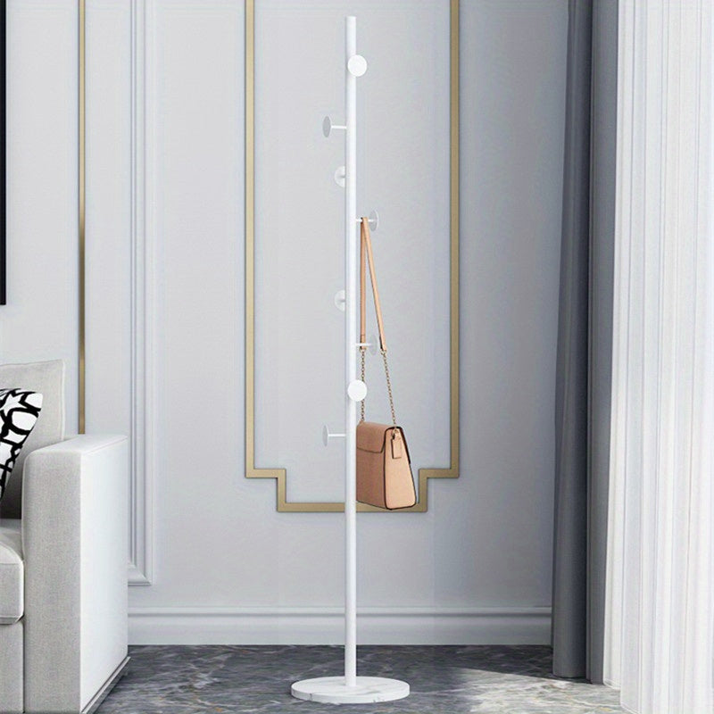 Perchero de metal colgante con estante para suelo y repisa para abrigos para dormitorio o habitación