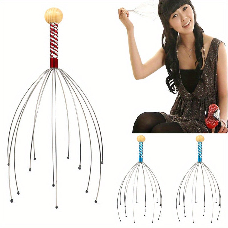 Stainless Steel Head and Scalp Massager Octopus Shape Random Color
