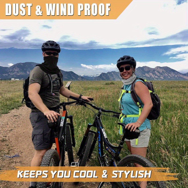 Set of Six Breathable Polyester Neck Gaiters for Casual Wear and Woven Scarf Style