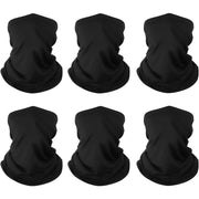 Set of Six Breathable Polyester Neck Gaiters for Casual Wear and Woven Scarf Style