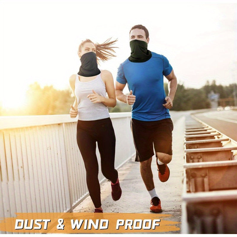 Set of Six Breathable Polyester Neck Gaiters for Casual Wear and Woven Scarf Style