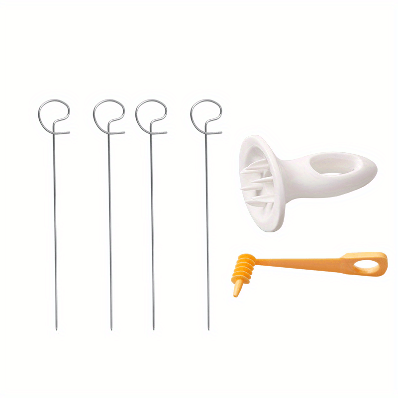 Нержавеющая сталь Спиральный слайсер для картофеля и шампур для барбекю для кемпинга и готовки