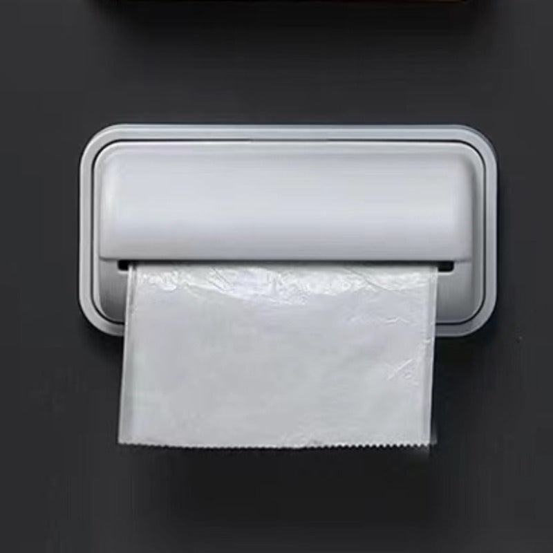 Wall-Mounted Garbage Bag Dispenser for Kitchen Bathroom Space Saving Easy Access