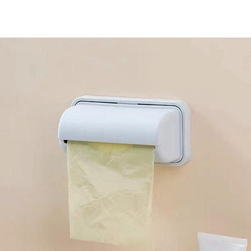 Wall-Mounted Garbage Bag Dispenser for Kitchen Bathroom Space Saving Easy Access