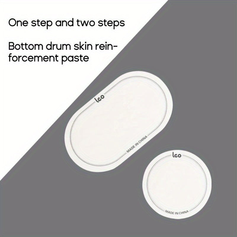 Bass Drum Protective Patches for Single Double Pedal White Black Pack of 2