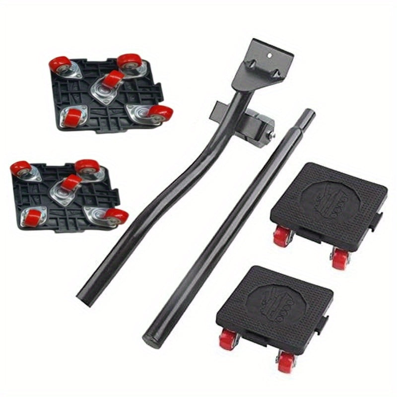 6 dona og'ir yuk ko'taruvchi mebel ko'taruvchi, 5 ta slayder, crowbar, 360° aylanish g'ildiraklari, 453.59 KG yuk ko'tarish qobiliyati, divanlar, shkaflar va muzlatgichlarni ko'chirish uchun ideal.