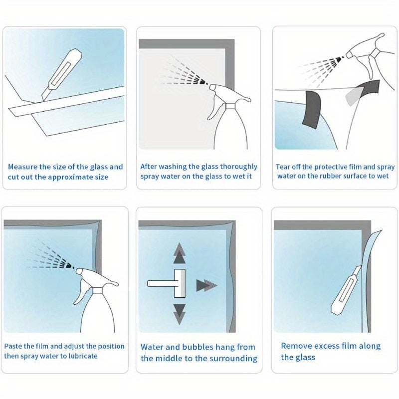 Qora Avtomobil oynasi tinti filmi rulon UV himoyasi quyoshli filmi 74.93x199.9cm