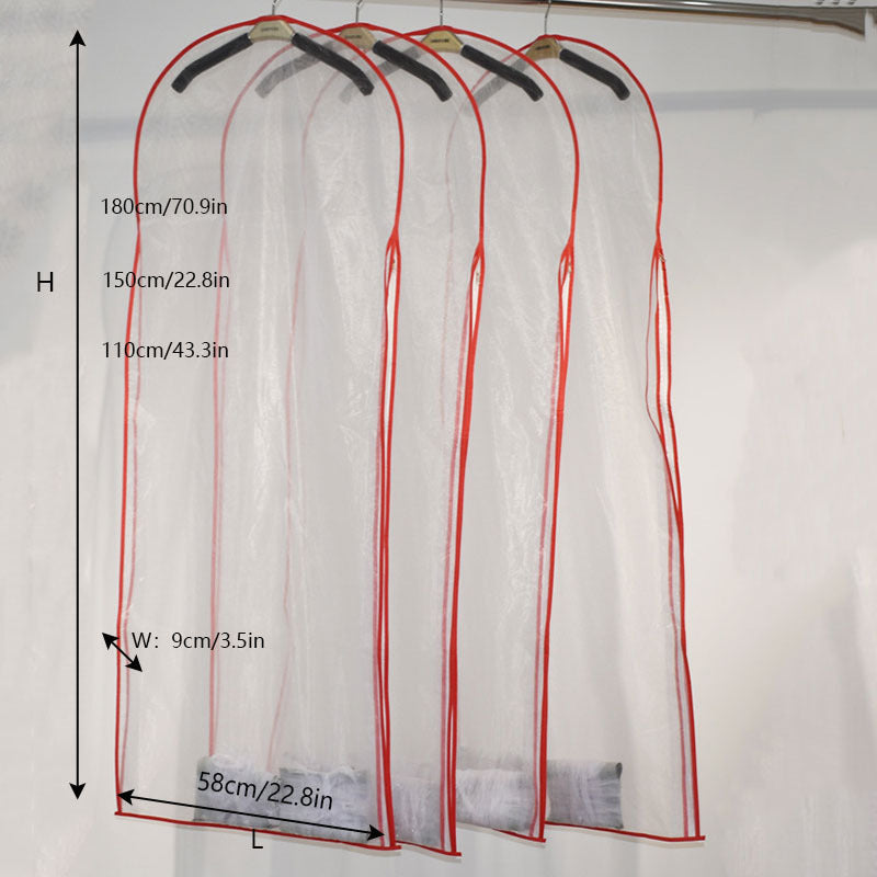 Long Dress and Gown Garment Bag 180cm Washable Breathable Dustproof Storage