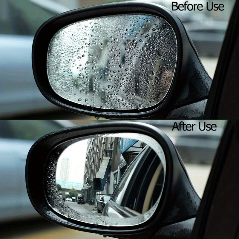 2-Pack Car Rearview Mirror Rain Film Protector Anti-Fog Clear Auto Accessories