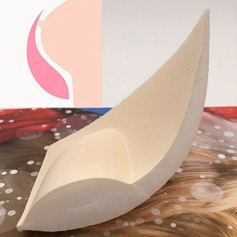 Beige Nylon Triangle Bra Inserts Supportive Lingerie Enhancers for Women