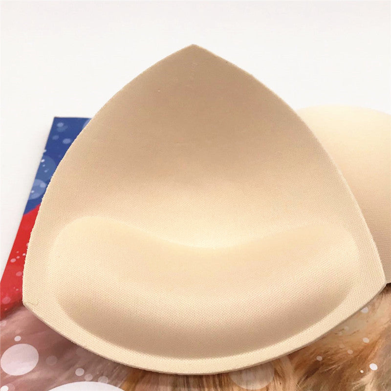Beige Nylon Triangle Bra Inserts Supportive Lingerie Enhancers for Women