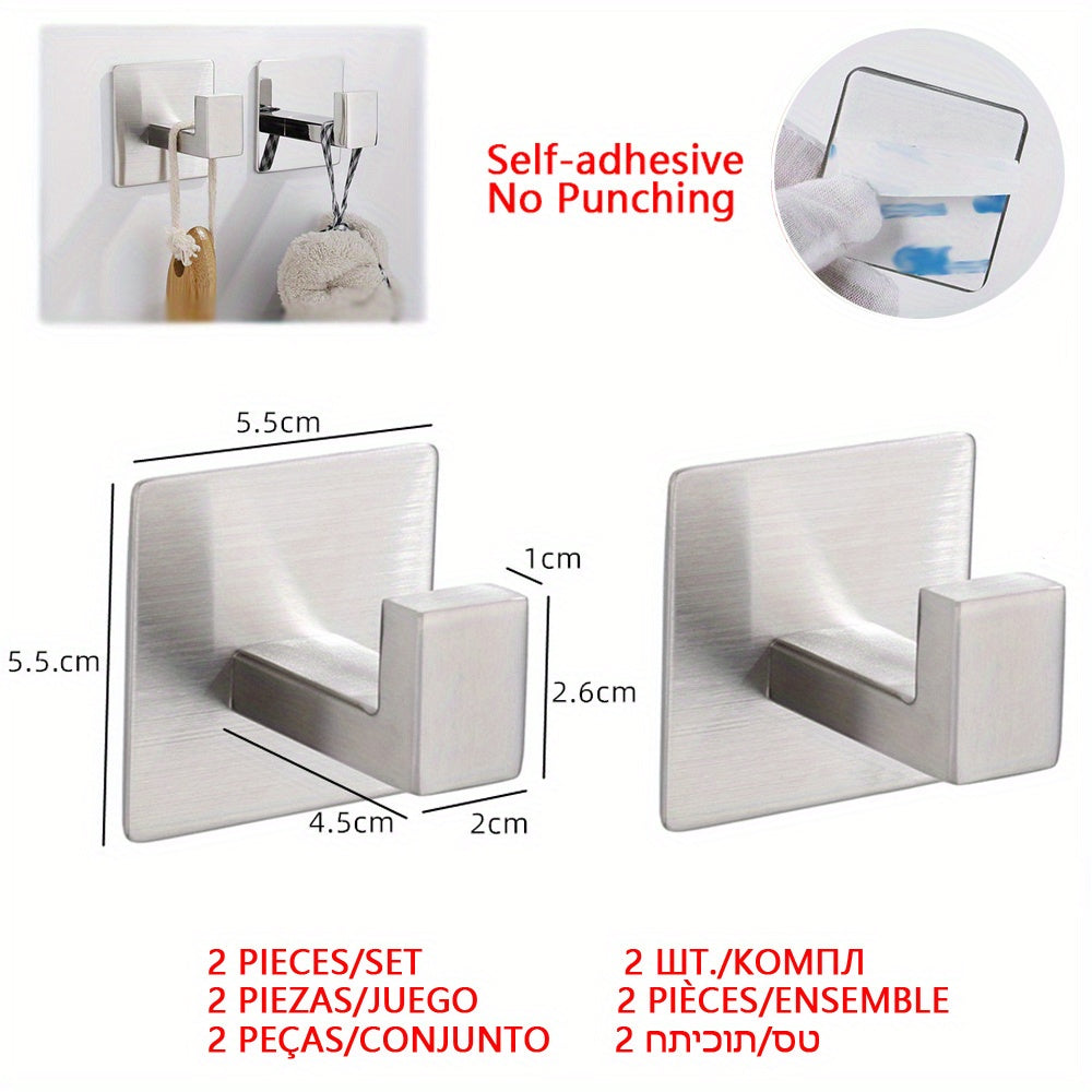 Qora zanglamaydigan po'latdan tayyorlangan o'z-o'zini yopishtiradigan devor tokchalari sochiq va oshxona asboblari uchun