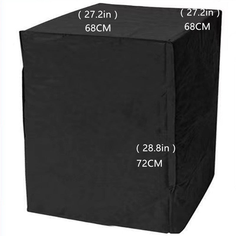Black Polyester Patio Table Cover Waterproof Drawstring Outdoor Furniture Protection